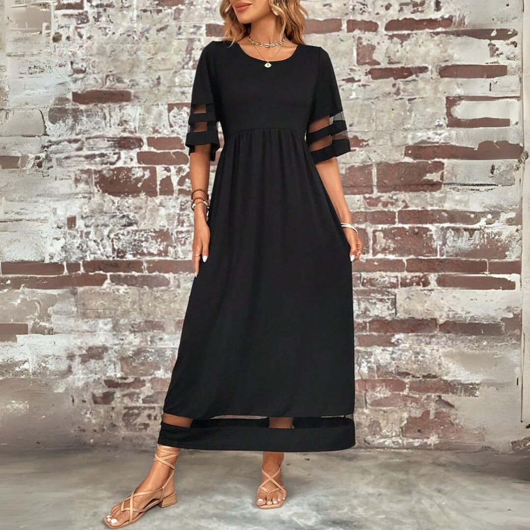The Elara Soft-Flow Midi Dress