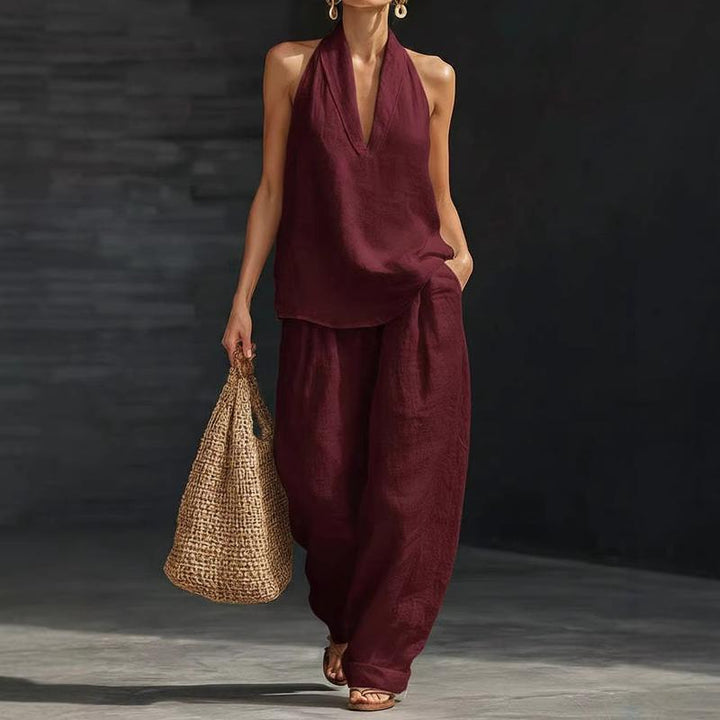 Ainhoa | Linen-Textured Two-Piece Set