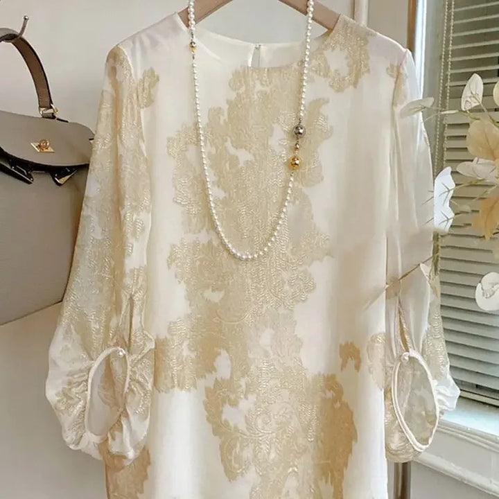 Margot Elegant Lace Detail Blouse