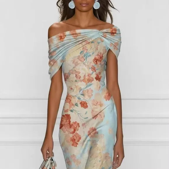 Amara | Floral Off-Shoulder Elegance Dress