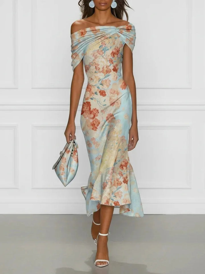 Amara | Floral Off-Shoulder Elegance Dress