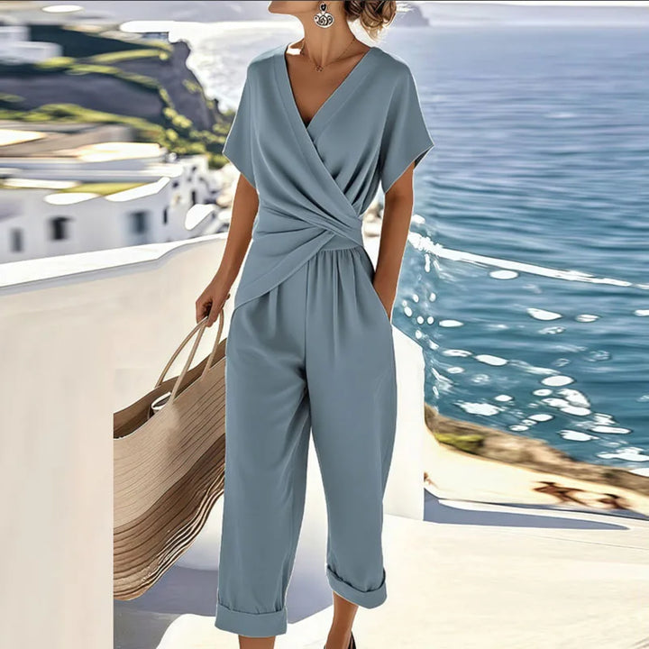 Celine | Coastal Wrap Jumpsuit