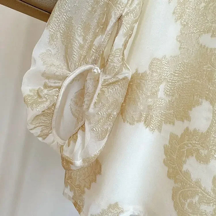 Margot Elegant Lace Detail Blouse