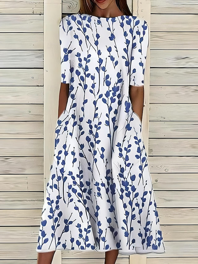 The Elmira Soft Floral Midi Dress