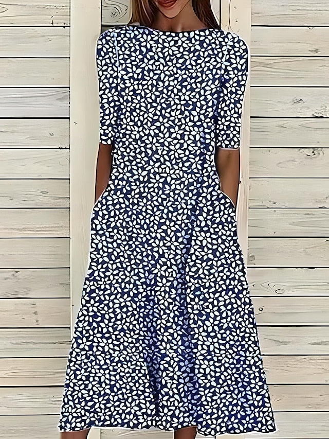 The Elmira Soft Floral Midi Dress